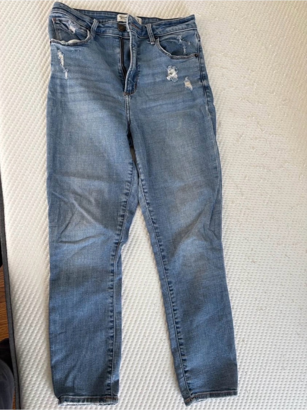Abercrombie & Fitch Light Blue Skinny Distressed Jeans
